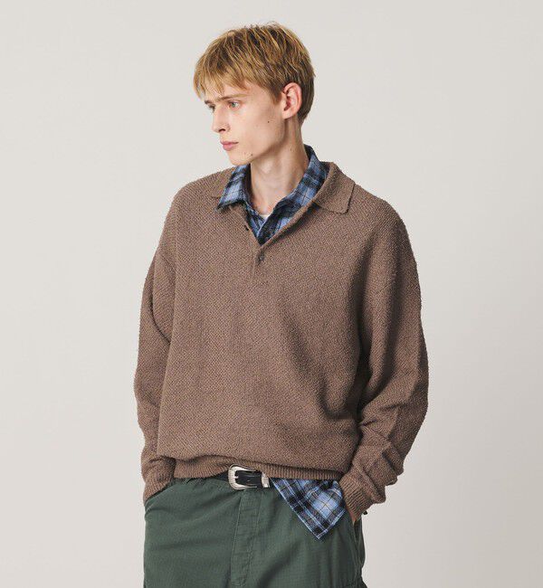 BEAUTY&YOUTH UNITED ARROWS「ニュアンス カール 3B ポロニット ウォッシャブル」|ニット・セーター|