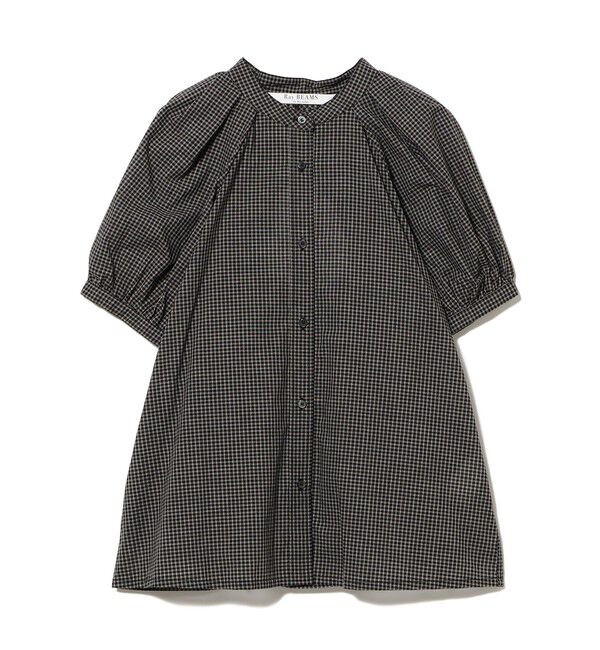 Ray BEAMS 「チェック バックオープン ブラウス」|シャツ・ブラウス|BLACK