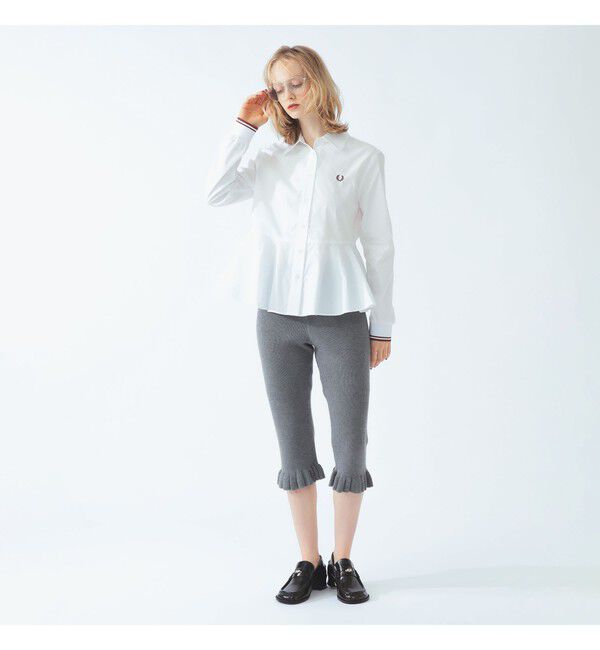 BEAMS SELECTION for WOMEN「【別注】FRED PERRY / ペプラム シャツ〈26AW 洗える 寒暖差対策〉」|シャツ・ブラウス|