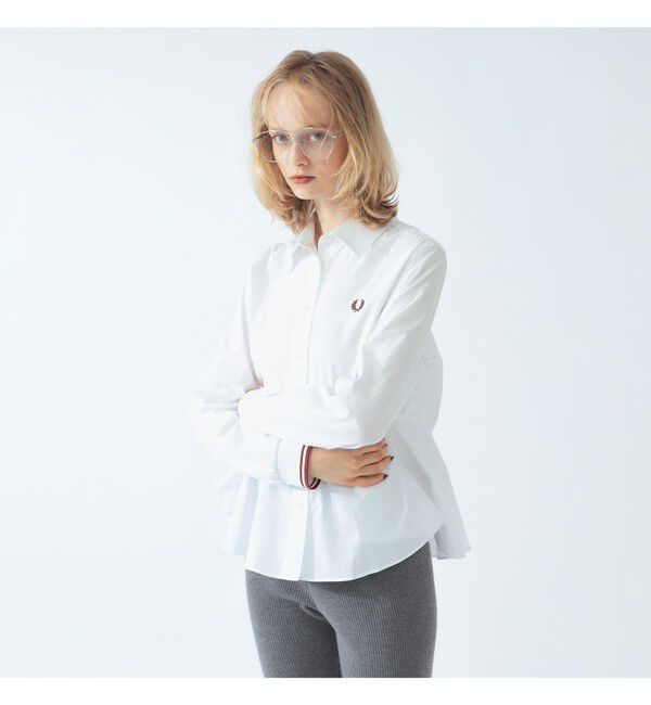 BEAMS SELECTION for WOMEN「【別注】FRED PERRY / ペプラム シャツ〈26AW 洗える 寒暖差対策〉」|シャツ・ブラウス|