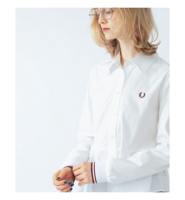 BEAMS SELECTION for WOMEN「【別注】FRED PERRY / ペプラム シャツ〈26AW 洗える 寒暖差対策〉」|シャツ・ブラウス|