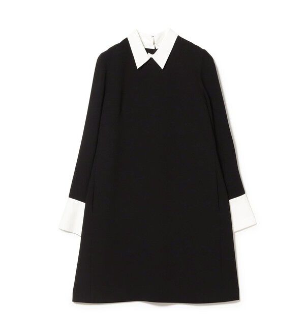 Demi-Luxe BEAMS 「アタッチドカラー ミニワンピース」|ワンピース|BLACK