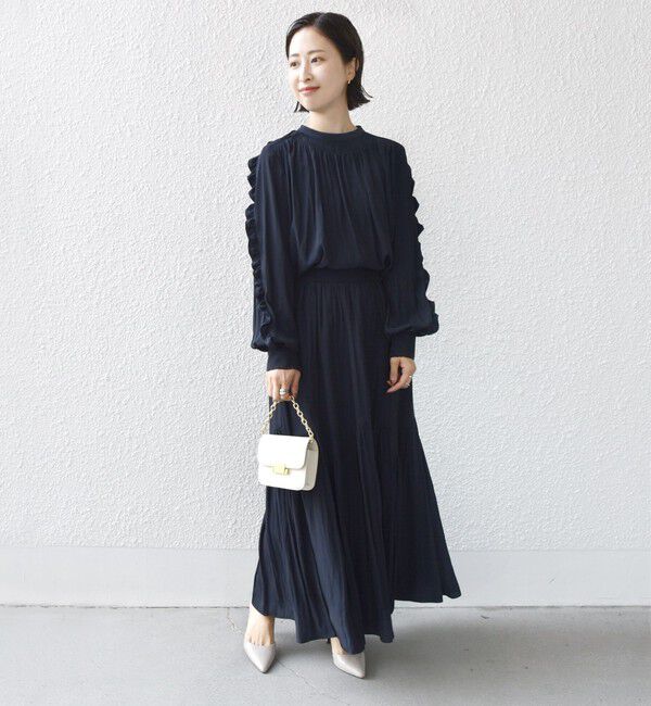 SHIPS for women「〈手洗い可能〉割繊 フリル デザイン ブラウス 24SS ◇」|シャツ・ブラウス|