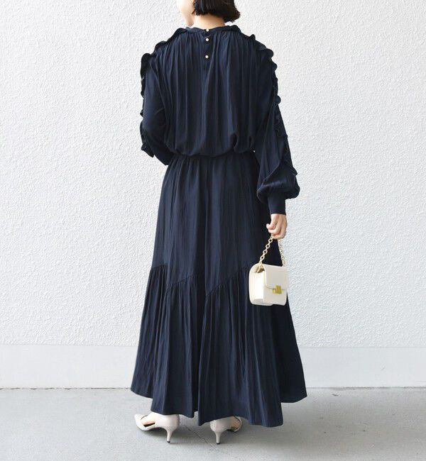 SHIPS for women「〈手洗い可能〉割繊 フリル デザイン ブラウス 24SS ◇」|シャツ・ブラウス|