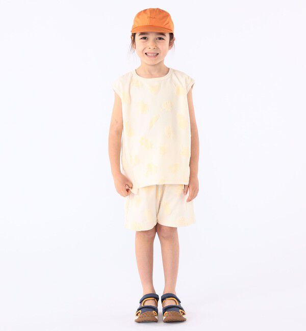 SHIPS KIDS「SHIPS KIDS:100cm～130cm / パイル ジャカード ノースリーブ TEE」|タンクトップ|