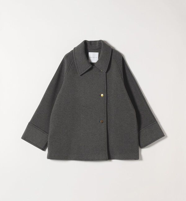 quaranciel「《一部追加予約》quaranciel:〈手洗い可能〉ダンボール ステンカラー ジャケット コート」|ステンカラーコート|