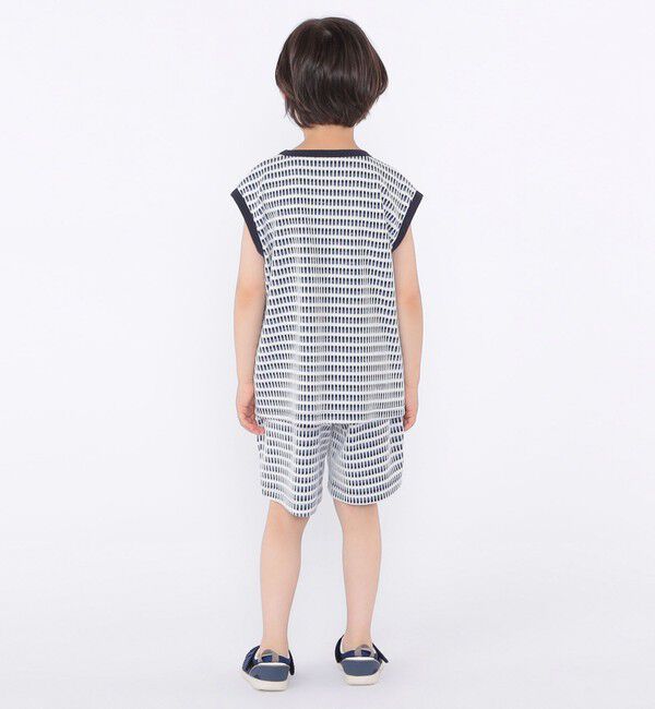 SHIPS KIDS「SHIPS KIDS:100～130cm / ジャカード ノースリーブ カットソー」|タンクトップ|