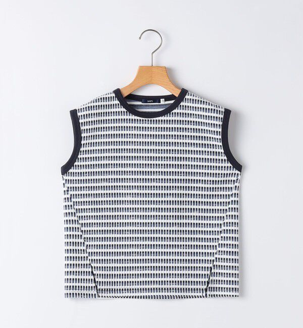 SHIPS KIDS「SHIPS KIDS:80～90cm / ジャカード ノースリーブ カットソー」|タンクトップ|ネイビー