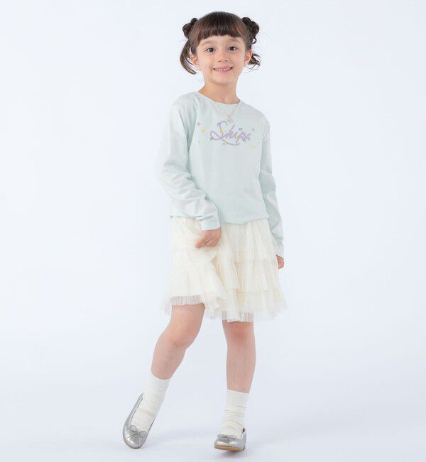 SHIPS KIDS「SHIPS KIDS:100～130cm /フラワー ロゴ ロングスリーブ Tシャツ」|Tシャツ・カットソー|