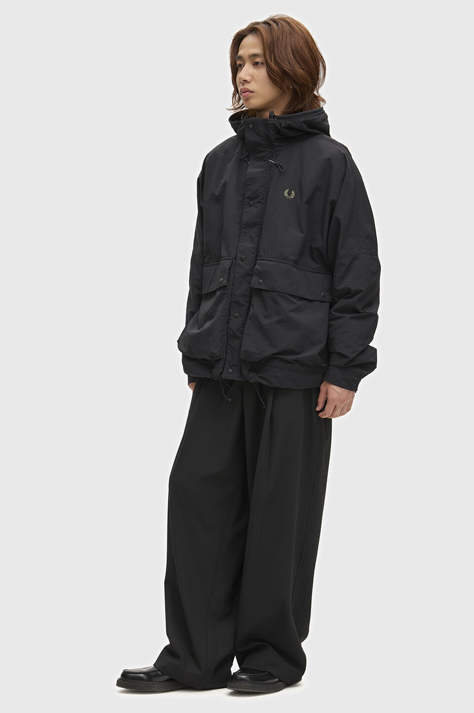 FRED PERRY 「FRED PERRY／Cropped Ripstop Parka／クロップドリップストップパーカ」|ブルゾン・スタジャン|