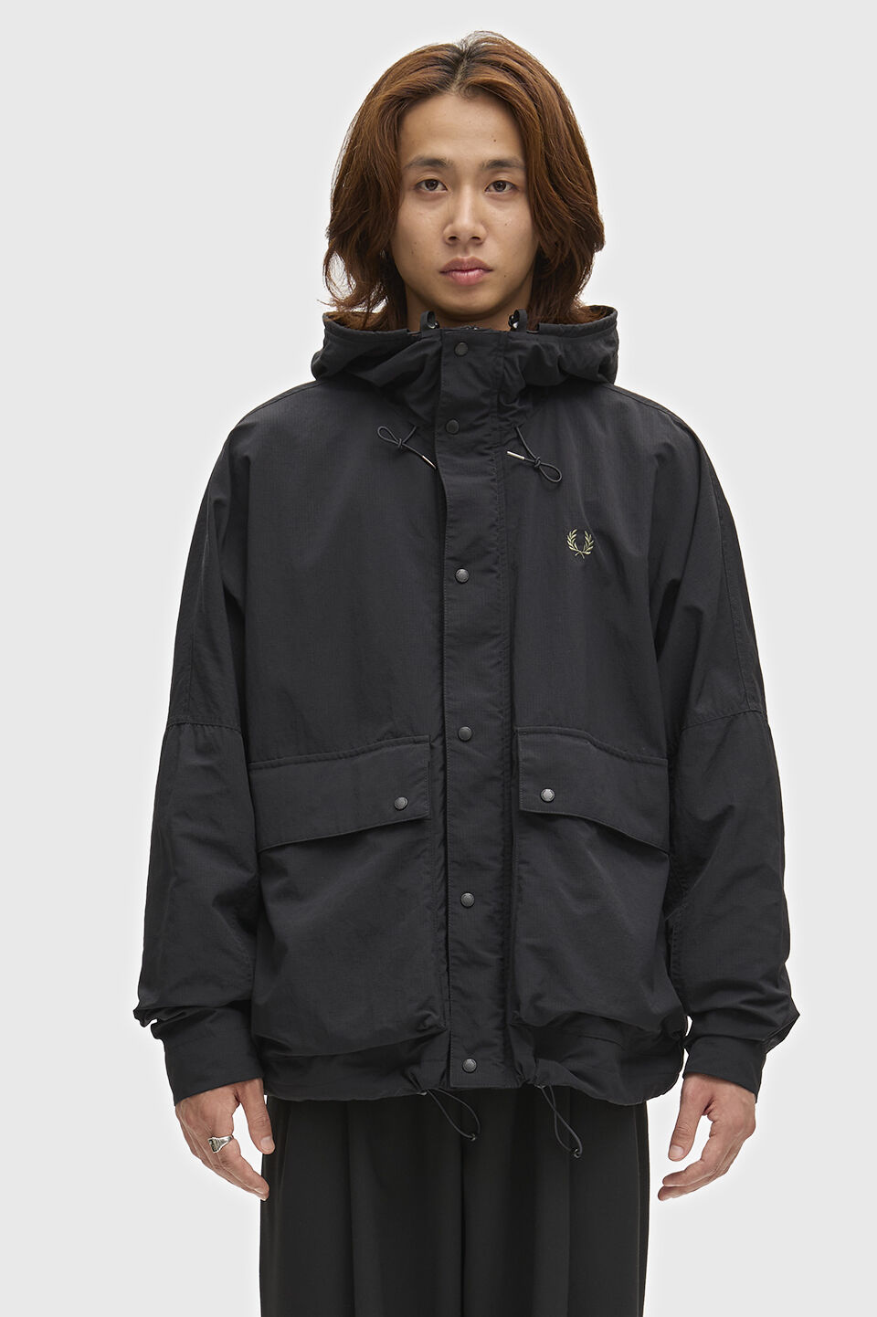 FRED PERRY 「FRED PERRY／Cropped Ripstop Parka／クロップドリップストップパーカ」|ブルゾン・スタジャン|