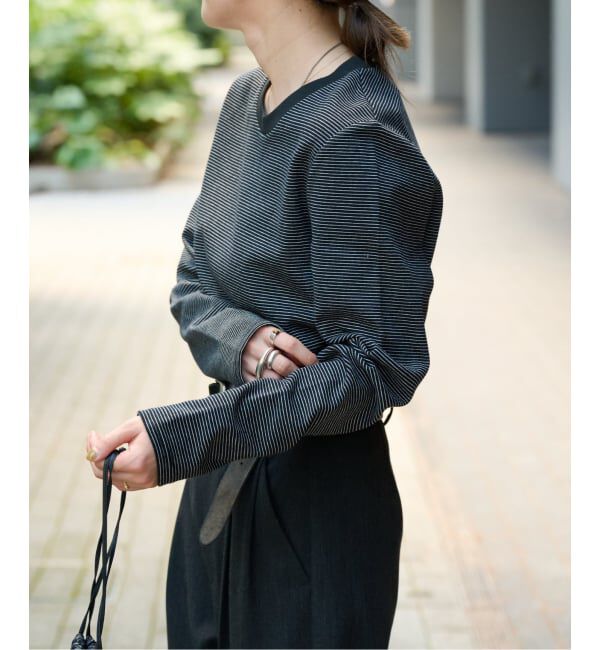 OUTDOOR PRODUCTS Usual Things「≪予約≫リンガーボーダーロンTEE セットアップ対応」|Tシャツ・カットソー|