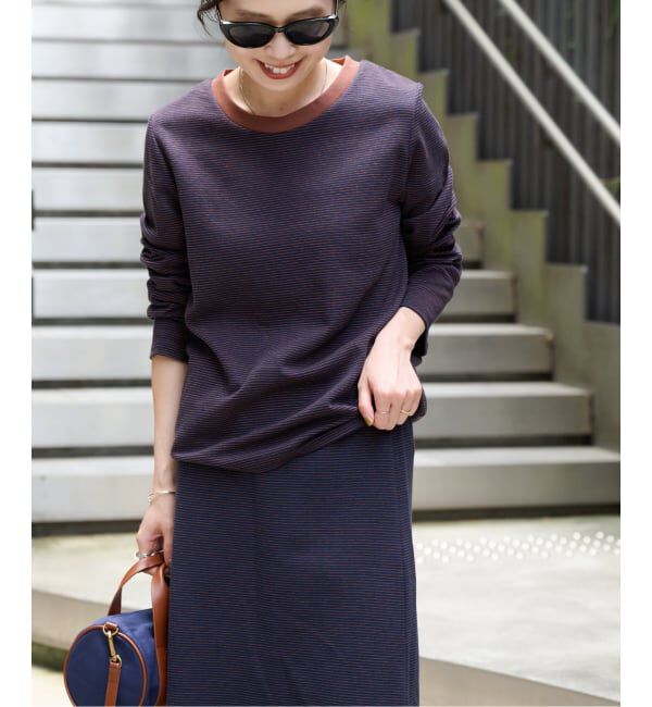 OUTDOOR PRODUCTS Usual Things「≪予約≫リンガーボーダーロンTEE セットアップ対応」|Tシャツ・カットソー|
