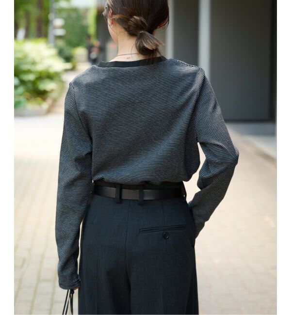 OUTDOOR PRODUCTS Usual Things「≪予約≫リンガーボーダーロンTEE セットアップ対応」|Tシャツ・カットソー|