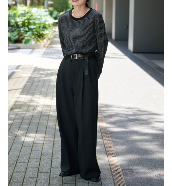 OUTDOOR PRODUCTS Usual Things「≪予約≫リンガーボーダーロンTEE セットアップ対応」|Tシャツ・カットソー|