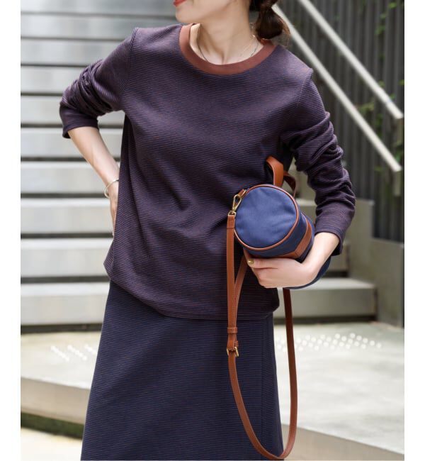 OUTDOOR PRODUCTS Usual Things「≪予約≫リンガーボーダーロンTEE セットアップ対応」|Tシャツ・カットソー|ネイビー A