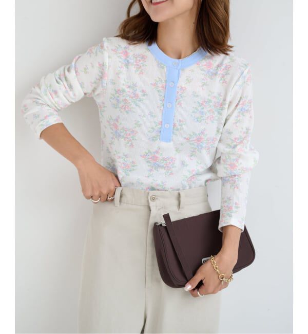 OUTDOOR PRODUCTS Usual Things「≪予約≫miller ex flower waffle henly Tee」|Tシャツ・カットソー|