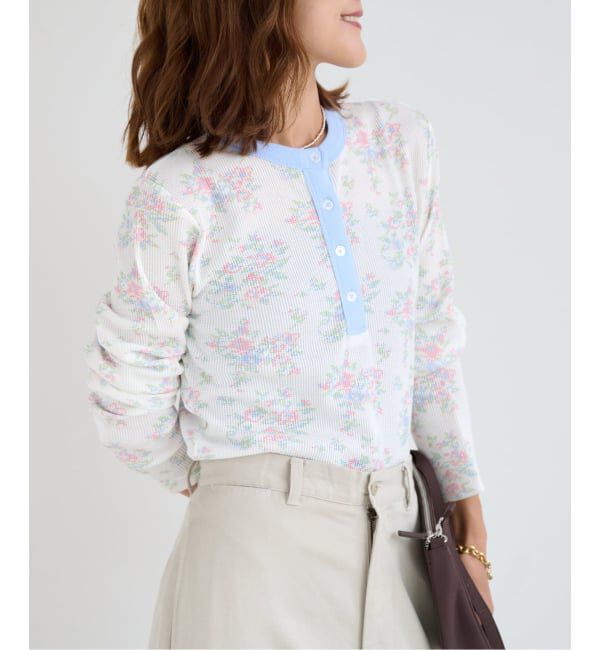 OUTDOOR PRODUCTS Usual Things「≪予約≫miller ex flower waffle henly Tee」|Tシャツ・カットソー|ホワイト