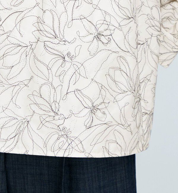 TOMORROWLAND collection「クロスステッチフラワーエンブロイダリー ボウタイブラウス」|シャツ・ブラウス|