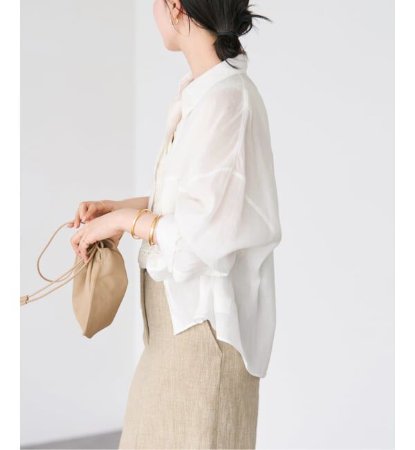 Plage「《追加》RAMIE LYOCELL CROPPED シャツ 2」|シャツ・ブラウス|