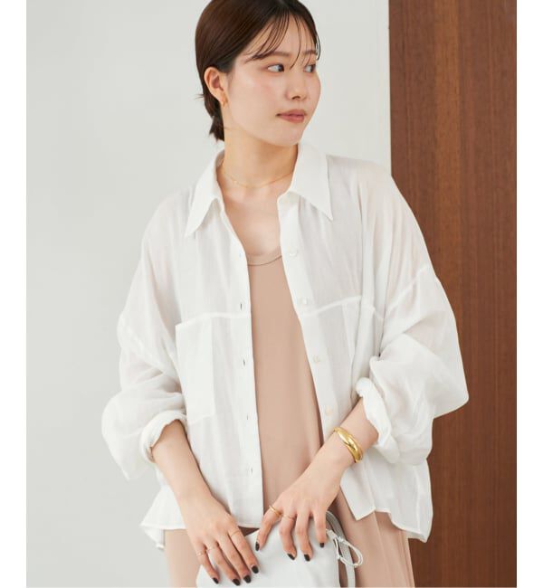 Plage「《追加》RAMIE LYOCELL CROPPED シャツ 2」|シャツ・ブラウス|