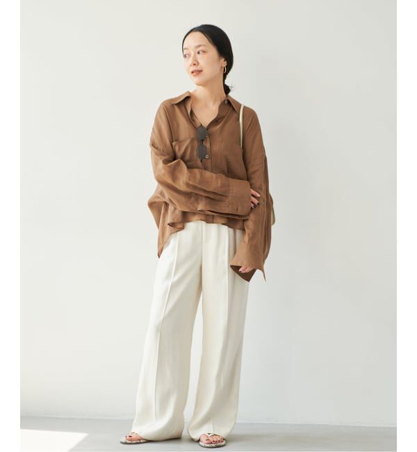 Plage「《追加》RAMIE LYOCELL CROPPED シャツ 2」|シャツ・ブラウス|