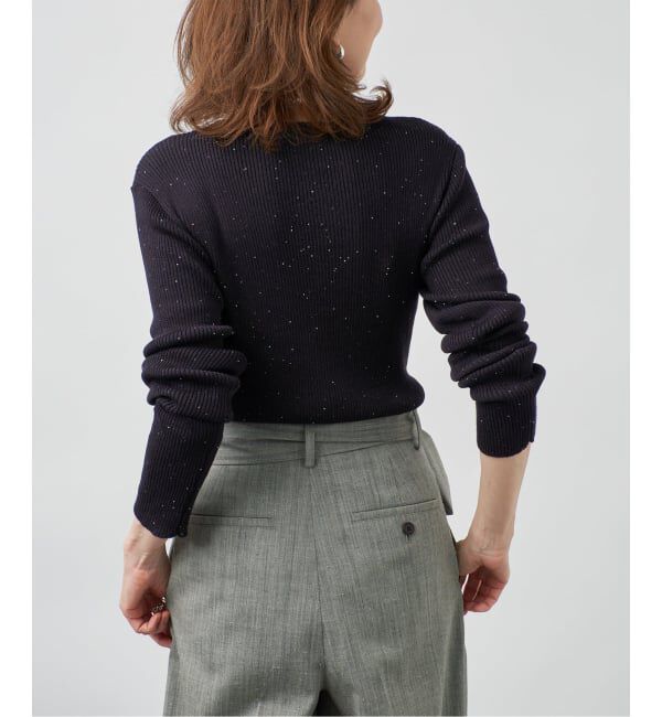 VERMEIL par iena「Sparkle リブニットトップ」|ニット・セーター|