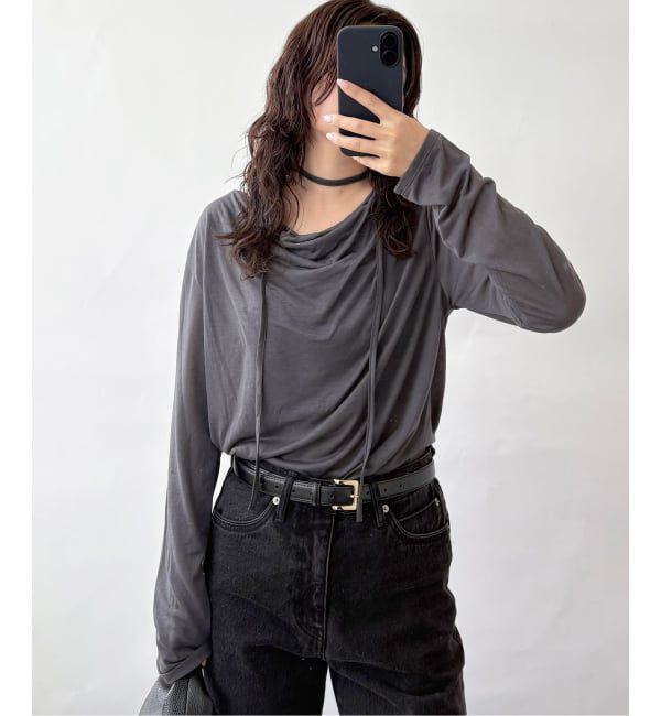SLOBE IENA「2WAYドレープ タイ付きカットソー」|Tシャツ・カットソー|