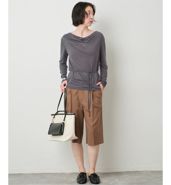 SLOBE IENA「2WAYドレープ タイ付きカットソー」|Tシャツ・カットソー|