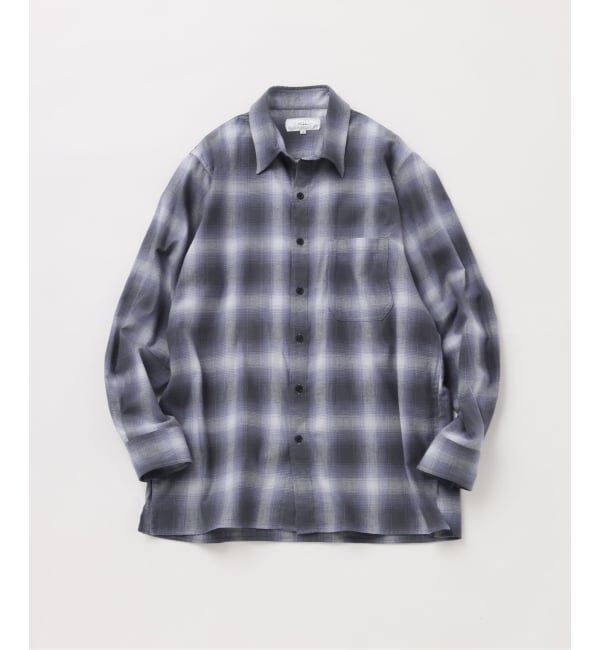JOURNAL STANDARD「【FOLL / フォル】brushed cotton cashmere check shirt」|シャツ・ブラウス|グレーA