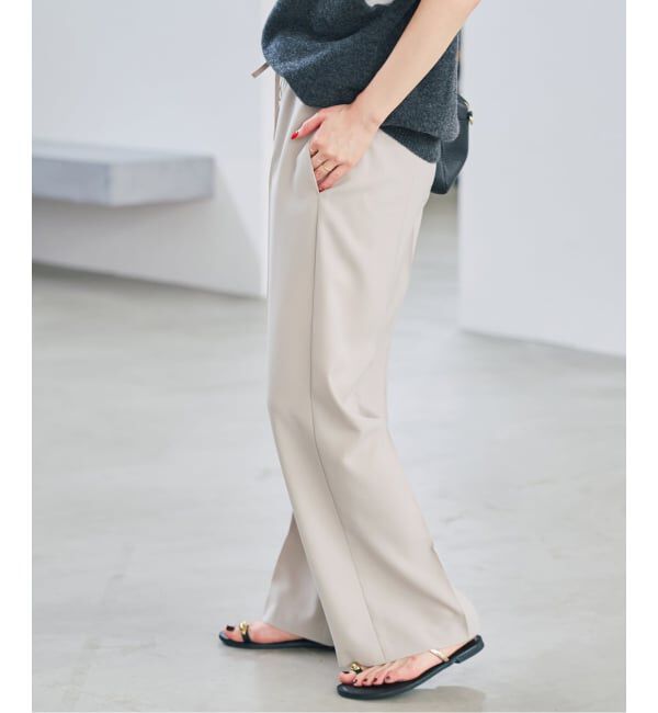 Spick and Span「ソフトタッチイージースラックスパンツ」|スラックス|