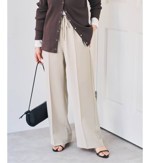 Spick and Span「ソフトタッチイージースラックスパンツ」|スラックス|