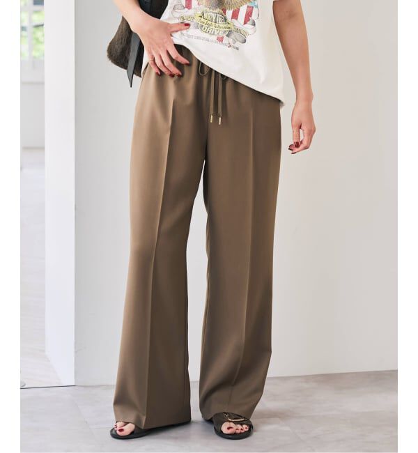 Spick and Span「ソフトタッチイージースラックスパンツ」|スラックス|