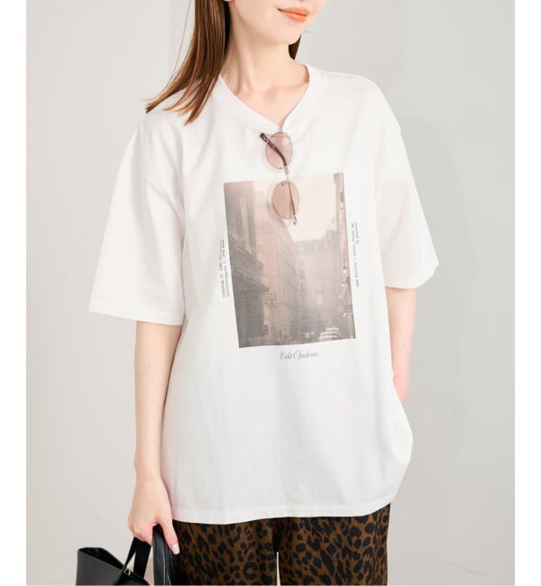 U by SPICK&SPAN「photo print tee」|Tシャツ・カットソー|ホワイト A