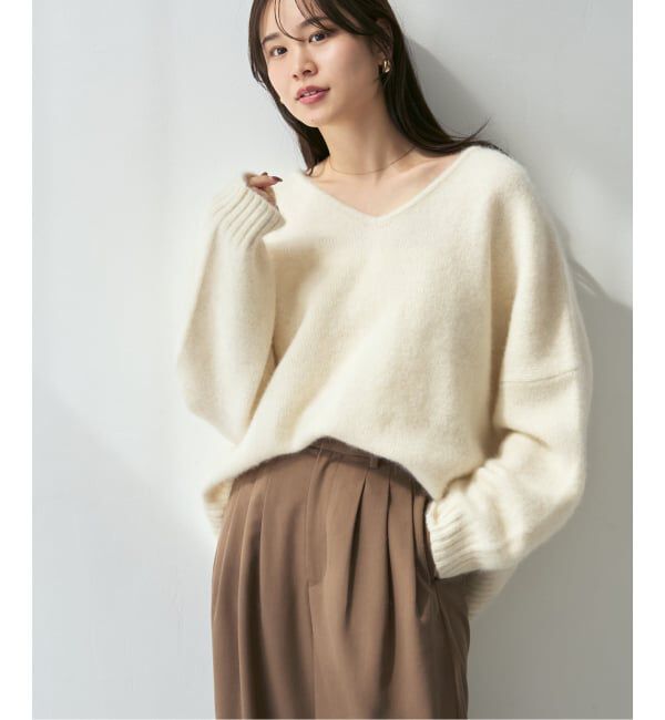 NOBLE「《予約》YAKバックボリュームニット」|ニット・セーター|ホワイト A