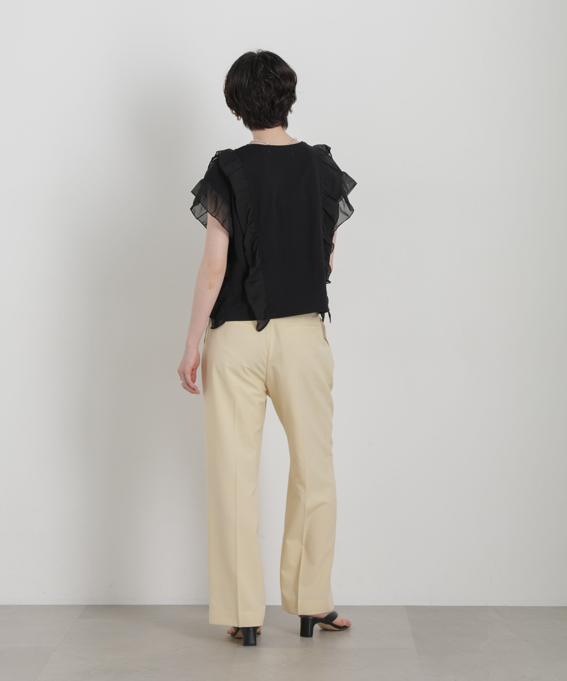 NANO universe「シフォンフリルカットソー」|Tシャツ・カットソー|
