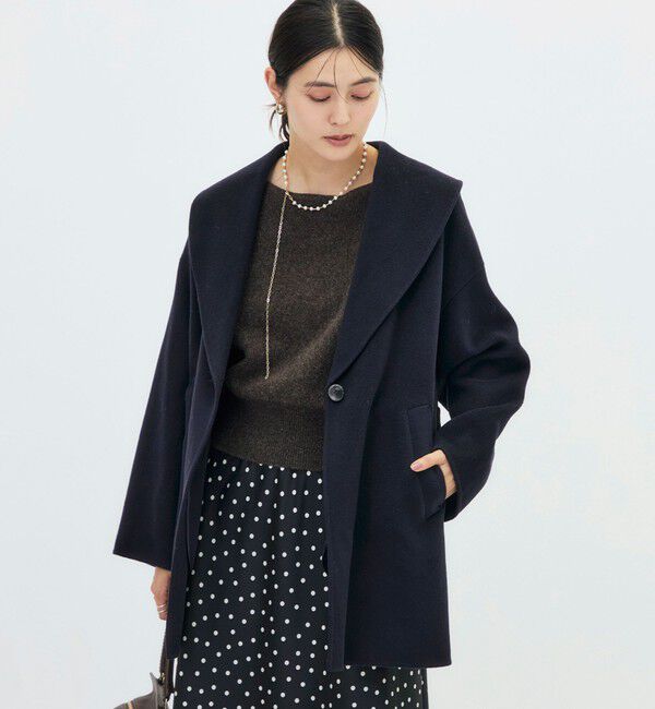NOLLEY'S sophi リバーショールコート　ネイビーsサイズ リバーショールコート（NOLLEY'S sophi）｜ルミネのファッション通販