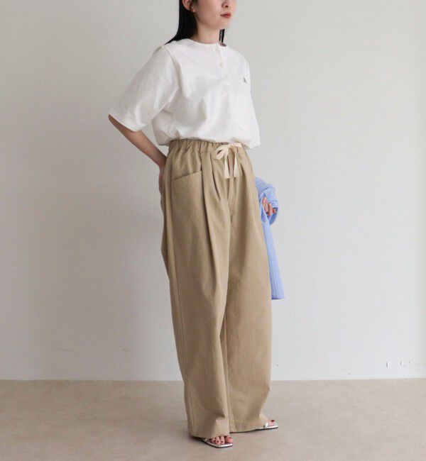 fredy emue「【GEVACO/ゲバコ】別注レディースヘンリーネックTシャツ」|Tシャツ・カットソー|