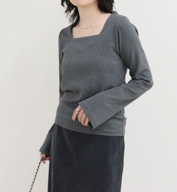 fredy emue「スクエアネックフレアスリーブカットソー」|Tシャツ・カットソー|