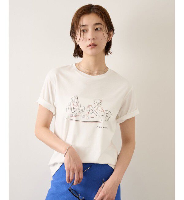 ROPE「【YUKO SAEKI for ROPE&rsquo;・コラボレーション】プリントTシャツ/イージーケア」|Tシャツ・カットソー|