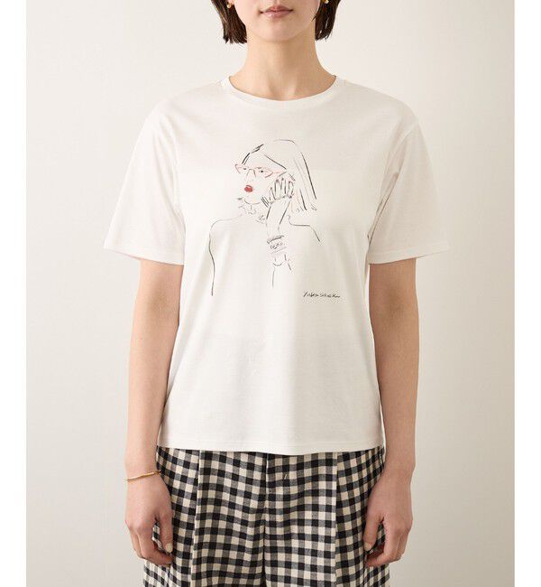 ROPE「【YUKO SAEKI for ROPE&rsquo;・コラボレーション】プリントTシャツ/イージーケア」|Tシャツ・カットソー|