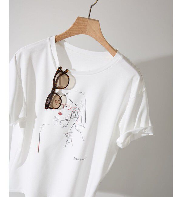 ROPE「【YUKO SAEKI for ROPE&rsquo;・コラボレーション】プリントTシャツ/イージーケア」|Tシャツ・カットソー|