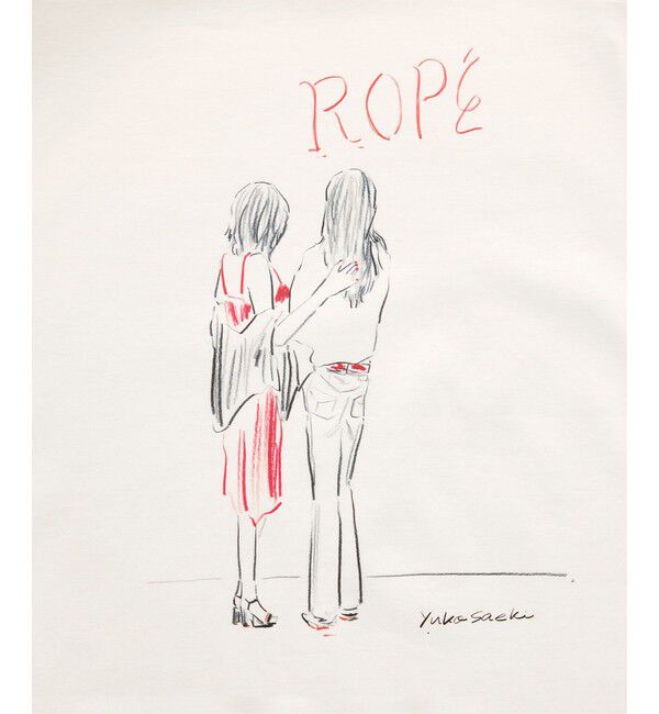 ROPE「【YUKO SAEKI for ROPE&rsquo;・コラボレーション】プリントTシャツ/イージーケア」|Tシャツ・カットソー|
