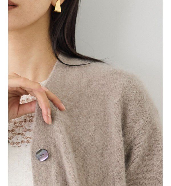 ROPE「【J'aDoRe・ルミネ別注カラー】フォックスカシミヤポケット付きVネックカーディガン」|カーディガン|