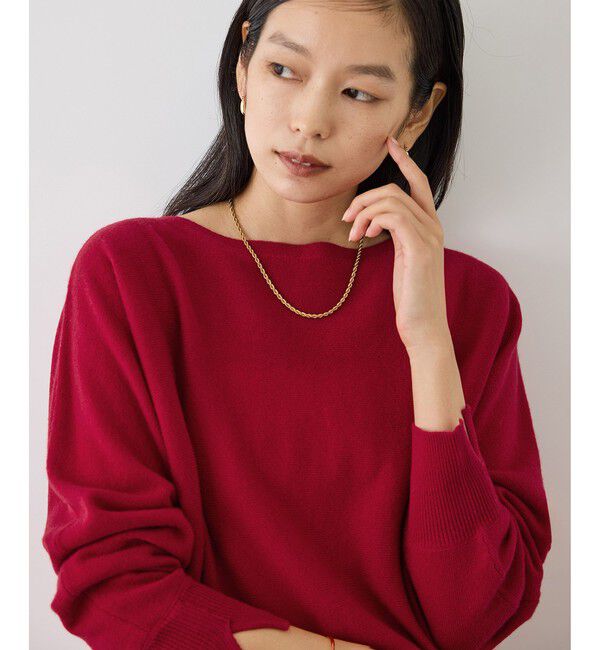 ROPE「【J'aDoRe・一部店舗限定サイズ】カシミヤ100% ボートネックドルマンスリーブニット」|ニット・セーター|