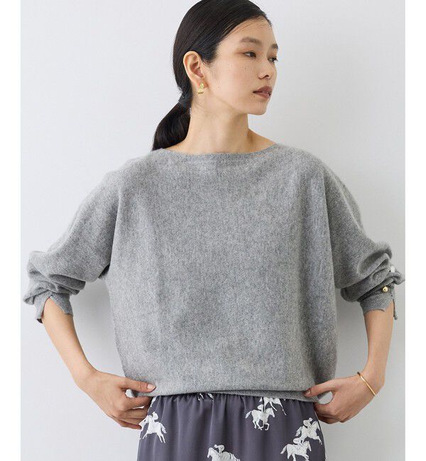 ROPE「【J'aDoRe・一部店舗限定サイズ】カシミヤ100% ボートネックドルマンスリーブニット」|ニット・セーター|