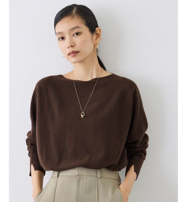 ROPE「【J'aDoRe・一部店舗限定サイズ】カシミヤ100% ボートネックドルマンスリーブニット」|ニット・セーター|