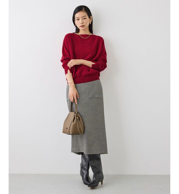 ROPE「【J'aDoRe・一部店舗限定サイズ】カシミヤ100% ボートネックドルマンスリーブニット」|ニット・セーター|
