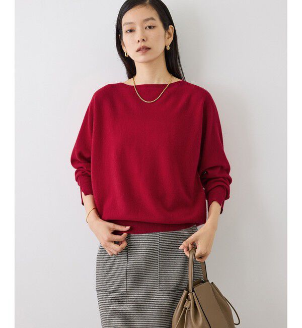ROPE「【J'aDoRe・一部店舗限定サイズ】カシミヤ100% ボートネックドルマンスリーブニット」|ニット・セーター|