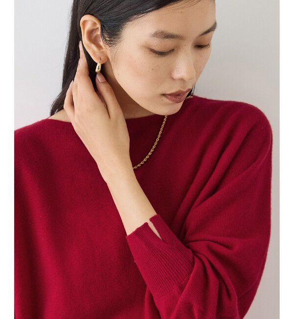 ROPE「【J'aDoRe・一部店舗限定サイズ】カシミヤ100% ボートネックドルマンスリーブニット」|ニット・セーター|